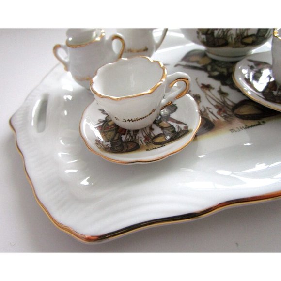 MJ Hummel Germany - Reutter Porzellan - Miniature Doll Porcelain Tea Set - VTG - Picture 2 of 16